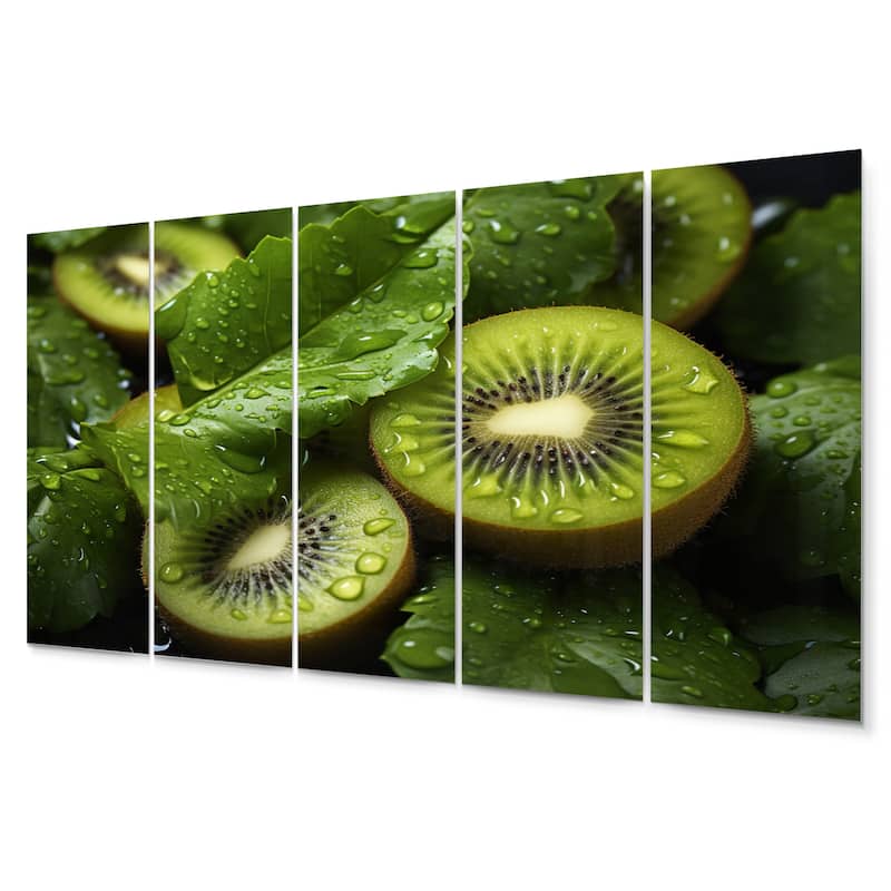 Designart "Fresh Kiwi" Fruits Metal Wall Decor Set Bed Bath & Beyond